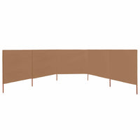 Paravento a 5 Pannelli in Tessuto 600x120 cm Grigio Talpa 47163