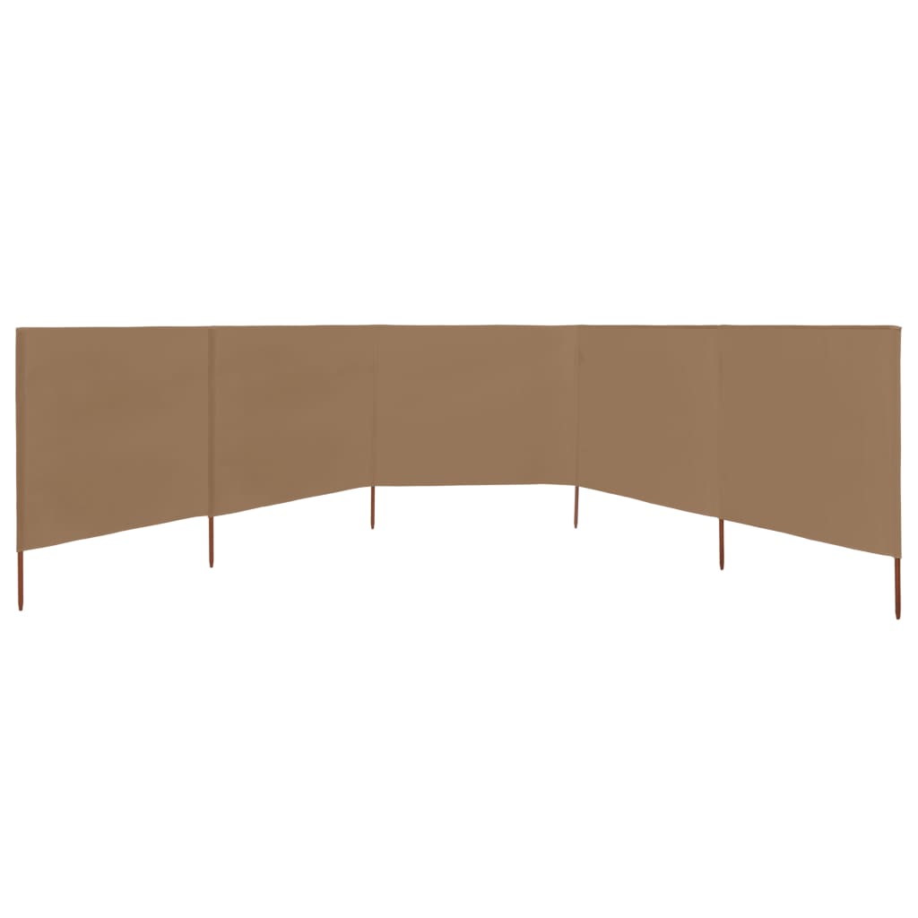 Frangivista 5 pannelli tessuto 600 x 120 cm tortora 02_0008822