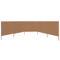 Frangivista 5 pannelli tessuto 600 x 120 cm tortora 02_0008822