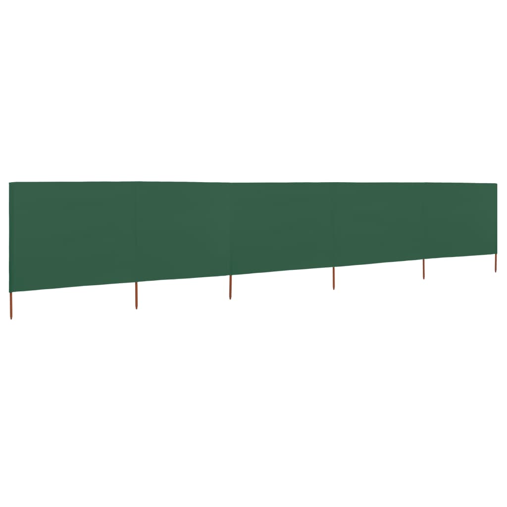 Paravento a 5 Pannelli in Tessuto 600x160 cm Verde cod mxl 55070