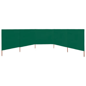 Paravento a 5 Pannelli in Tessuto 600x160 cm Verde cod mxl 55070