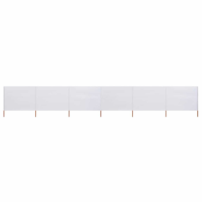 Paravento a 6 Pannelli in Tessuto 800x160 cm Bianco Sabbia cod mxl 63951