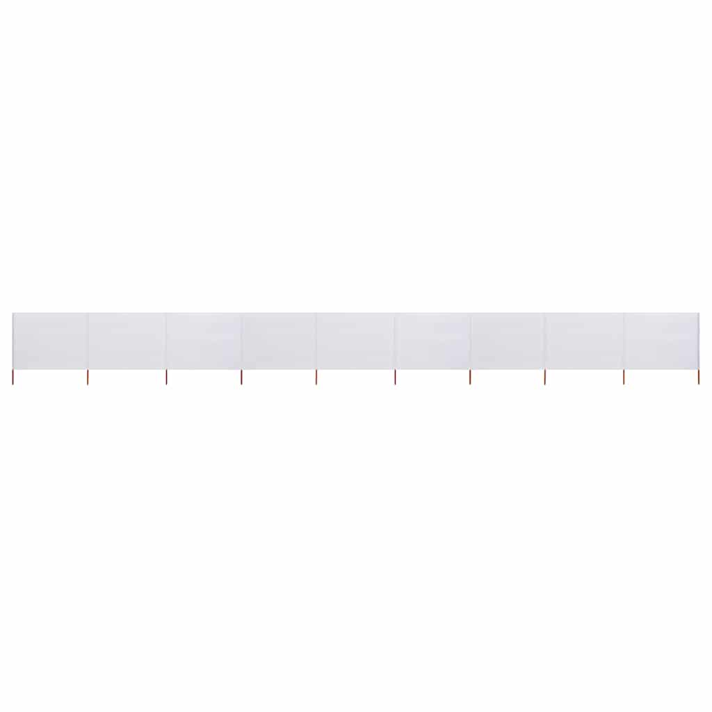 Paravento a 9 Pannelli in Tessuto 1200x160 cm Bianco Sabbia cod mxl 16562