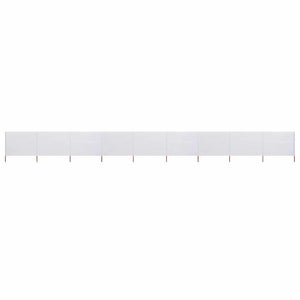 Paravento a 9 Pannelli in Tessuto 1200x160 cm Bianco Sabbia cod mxl 16562