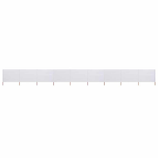 Paravento a 9 Pannelli in Tessuto 1200x160 cm Bianco Sabbia cod mxl 16562
