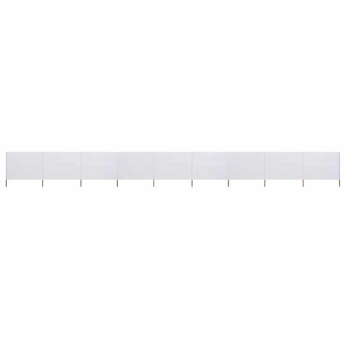 Paravento a 9 Pannelli in Tessuto 1200x160 cm Bianco Sabbia cod mxl 16562