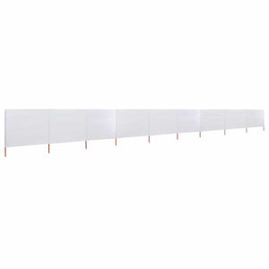 Paravento a 9 Pannelli in Tessuto 1200x160 cm Bianco Sabbia cod mxl 16562