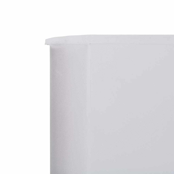 Paravento a 9 Pannelli in Tessuto 1200x160 cm Bianco Sabbia cod mxl 16562