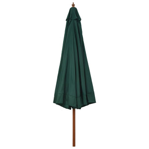 Ombrellone con palo in legno 330 cm verde 02_0008125