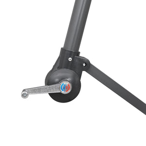 Ombrellone a Sbalzo Nero 3 m Palo in Alluminio 47226