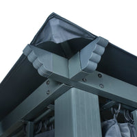 Gazebo con Tenda 400 x 300 cm Antracite in Alluminio 48045