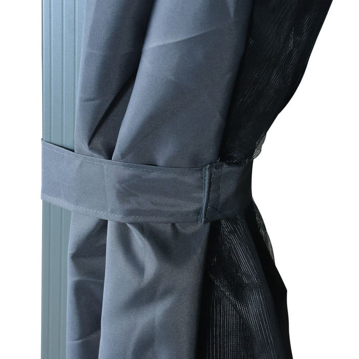 Gazebo con Tenda 400 x 300 cm Antracite in Alluminio 48045