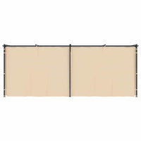 Gazebo con Tende 3x6 cm Crema in Acciaio 48054