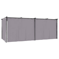 Gazebo con Tende 3x6 cm Antracite in Acciaio 48055