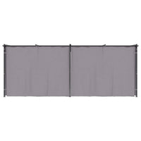 Gazebo con Tende 3x6 cm Antracite in Acciaio