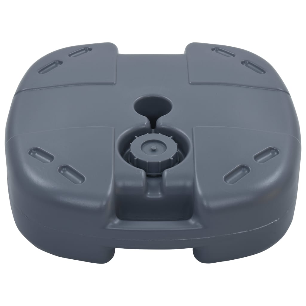 Base Ombrellone Portatile Grigia Riempibile con Sabbia/Acqua 47684