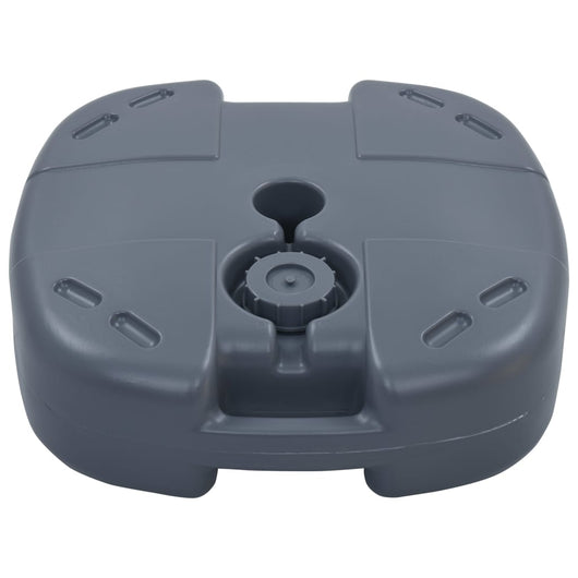Base Ombrellone Portatile Grigia Riempibile con Sabbia/Acqua 47684