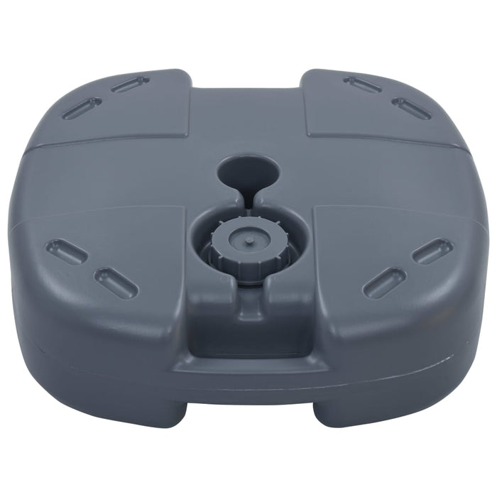 Base Ombrellone Portatile Grigia Riempibile con Sabbia/Acqua 47684