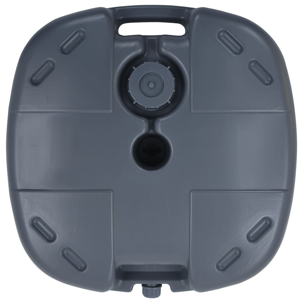 Base Ombrellone Portatile Grigia Riempibile con Sabbia/Acqua 47684