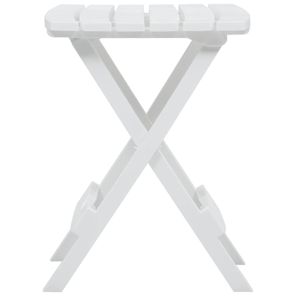 Tavolo da Giardino Pieghevole 45,5x38,5x50cm Bianco  cod mxl 34434