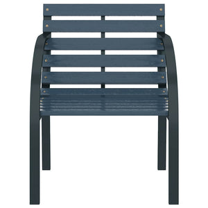 Sedie da Giardino 2 pz Grigie in Legno