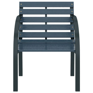 Sedie da Giardino 2 pz Grigie in Legno 47938