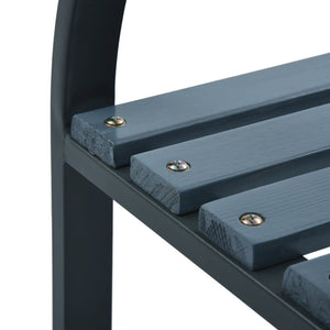 Sedie da Giardino 2 pz Grigie in Legno 47938