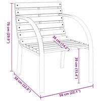 Sedie da Giardino 2 pz Grigie in Legno 47938
