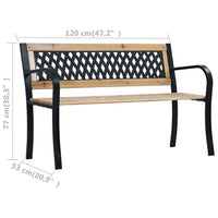 Panchina da Giardino 120 cm in Legno 47944