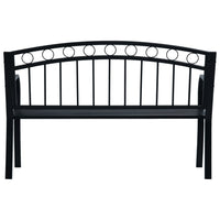 Panchina da Giardino 125 cm Nera in Acciaio  cod mxl 39884