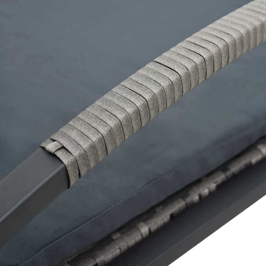 Set di due sdraio da 200 cm con tavolino in resina intrecciata antracite 02_0011911