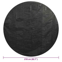 Copertura per Piscina Nera 210 cm PE 92152
