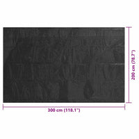 Copertura per Piscina Nera 300x200 cm PE 92163