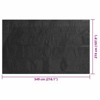 Copertura per Piscina Nera 549x274 cm PE 92165