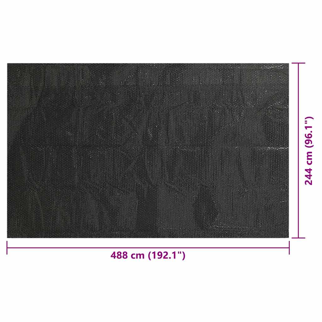 Copertura per Piscina Nera 488x244 cm PE 92169