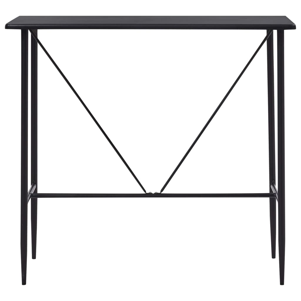 Tavolo da Bar Nero 120x60x110 cm in MDF 281546