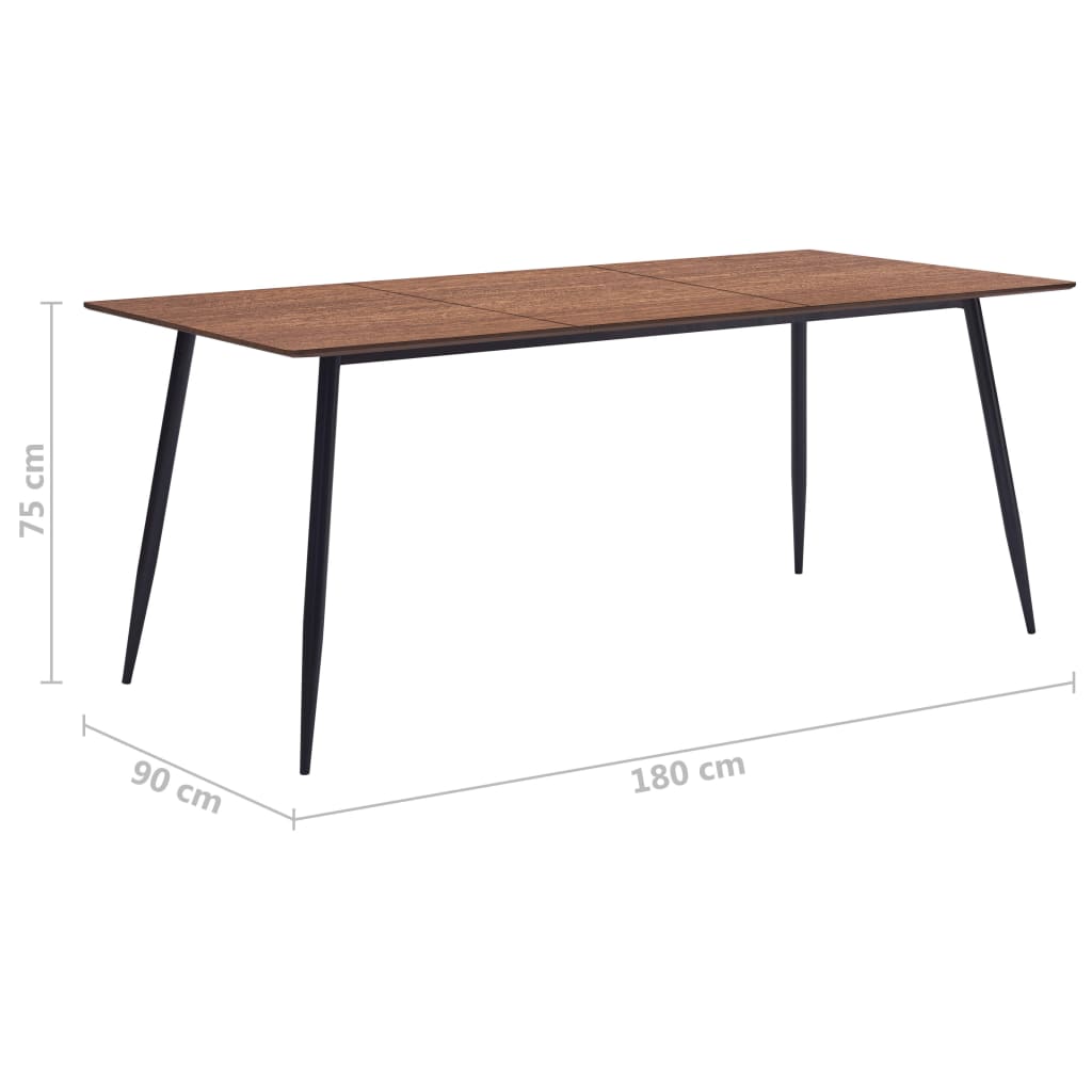 Tavolo da Pranzo Marrone 180x90x75 cm in MDF 281568