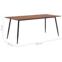 Tavolo da Pranzo Marrone 180x90x75 cm in MDF 281568