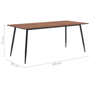 Tavolo da Pranzo Marrone 180x90x75 cm in MDF 281568