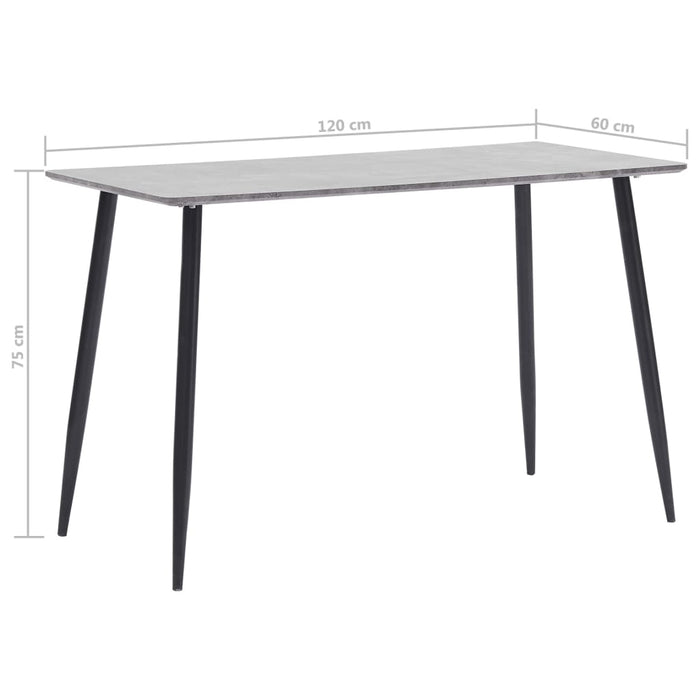 Tavolo da Pranzo Grigio 120x60x75 cm in MDF 281570