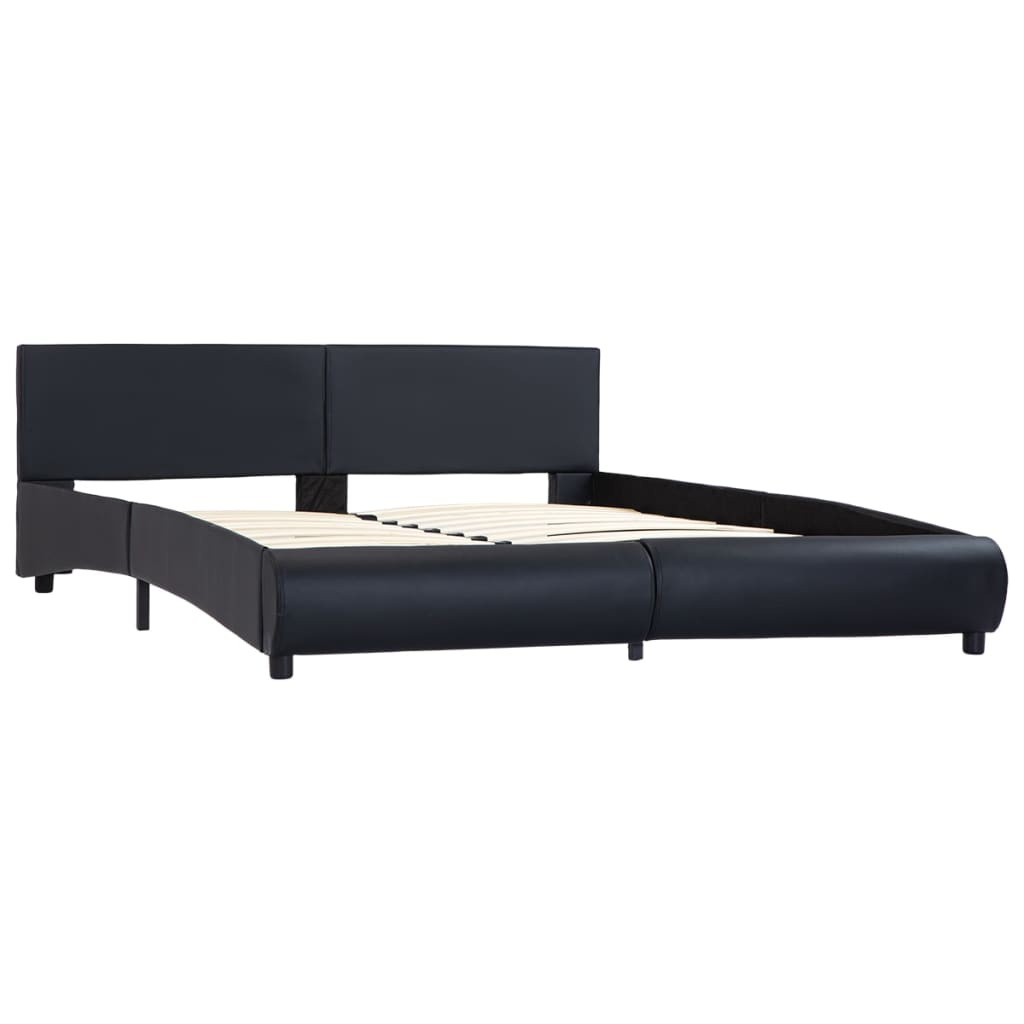 Giroletto con LED Nero in Similpelle 180x200 cm 285485