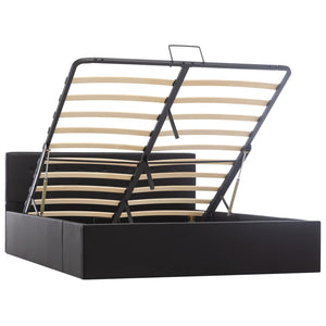 Giroletto con Contenitore Idraulico Nero Similpelle 140x200cm 285513