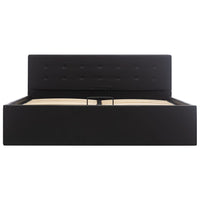 Giroletto con Contenitore-Struttura Letto con contenitore Idraulico Nero Similpelle 160x200 cm