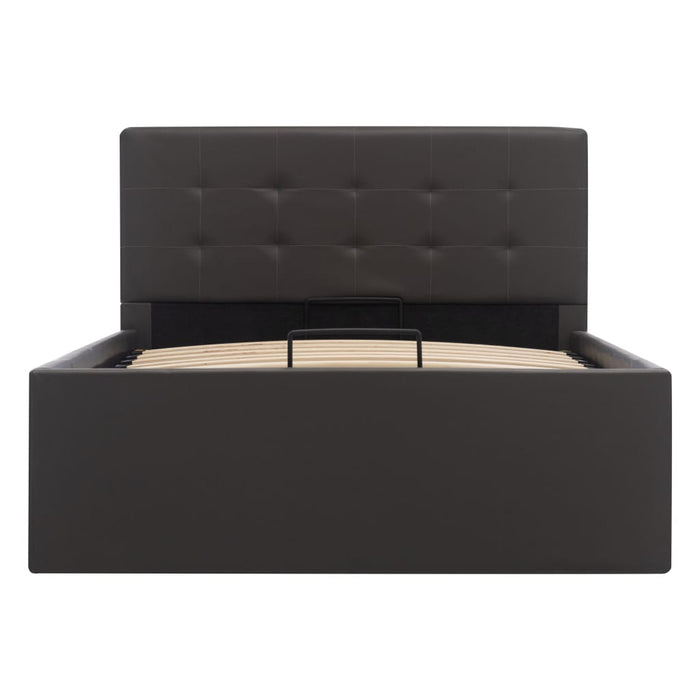 Giroletto con Contenitore Idraulico Grigio Similpelle 100x200cm 285523