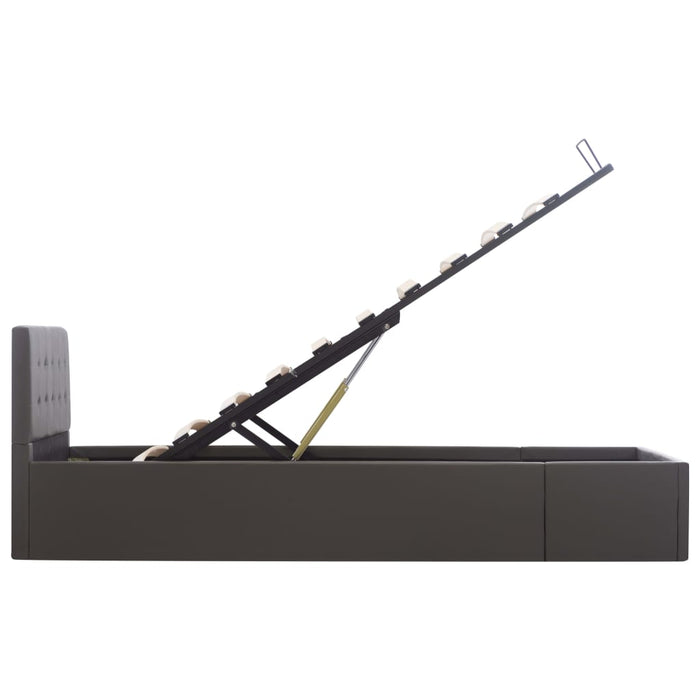 Giroletto con Contenitore Idraulico Grigio Similpelle 100x200cm 285523