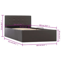 Giroletto con Contenitore Idraulico Grigio Similpelle 100x200cm 285523