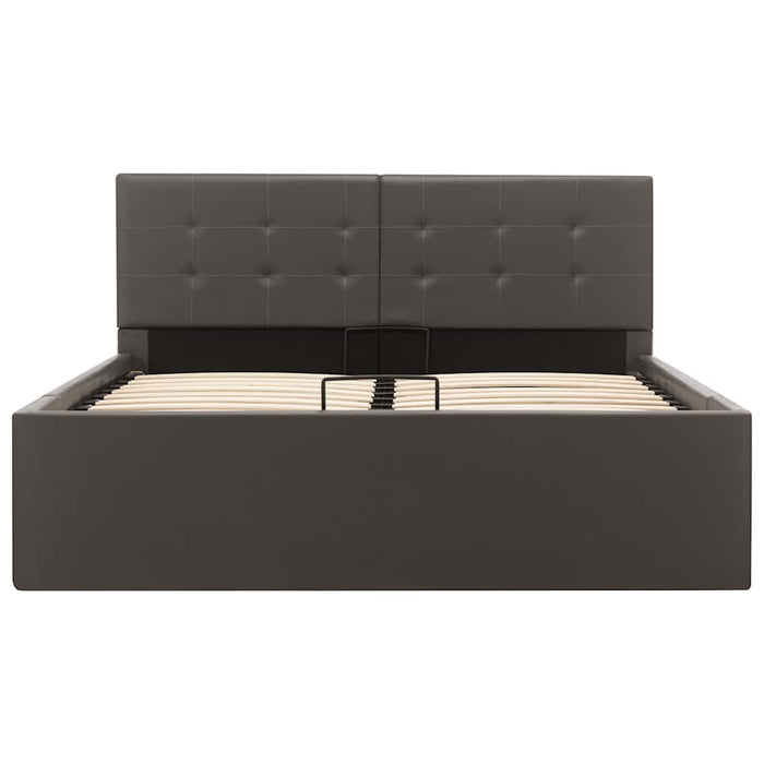 Giroletto con Contenitore Idraulico Grigio Similpelle 120x200cm 285524