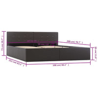 Giroletto con Contenitore Idraulico Grigio Similpelle 160x200cm 285526