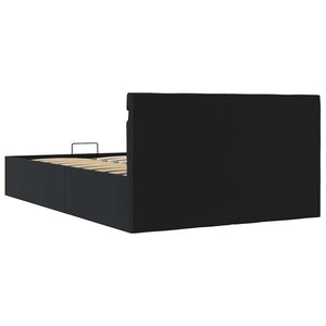 Giroletto Contenitore Idraulico LED Nero Similpelle 140x200 cm 285543