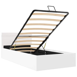 Giroletto Contenitore Idraulico LED Bianco Similpelle 90x200 cm 285546